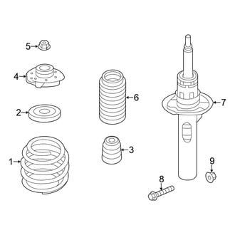 Volkswagen OE - Front Suspension - Struts & Components