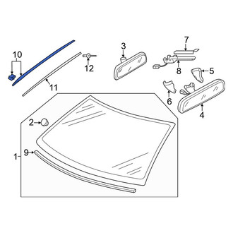 Volkswagen OE - Front Right Windshield Molding