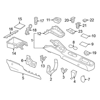Volkswagen OE - Console (W/O Armrest Body & Components), (Sedan)