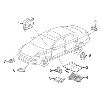Volkswagen OE - Restraint Systems - Air Bag Components (Modules and Sensors), (Sedan)