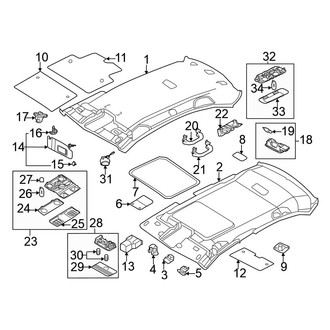 Volkswagen OE - Roof - Interior Trim (Sedan)