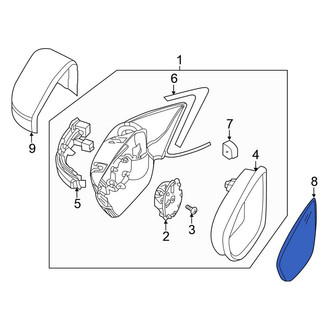 Volkswagen OE - Front Left Door Mirror Glass