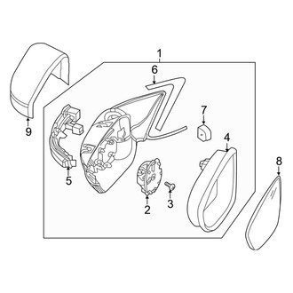 Volkswagen OE - Front Door - Outside Mirrors (Sedan)