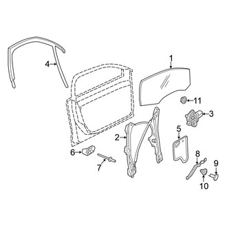 Volkswagen OE - Front Door - Glass & Hardware (Sedan)