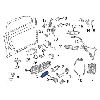 Volkswagen OE - Front Outer Exterior Door Handle Gasket