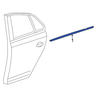 Volkswagen OE - Rear Left Door Window Belt Weatherstrip