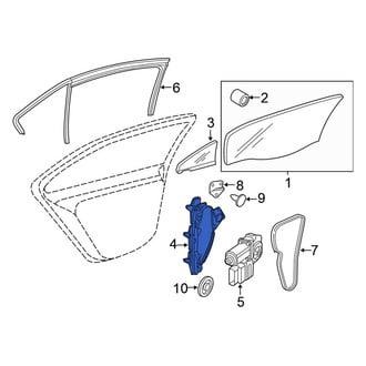 Volkswagen OE - Rear Left Window Regulator