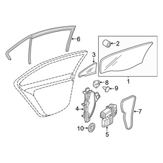 Volkswagen OE - Rear Door - Glass & Hardware (Sedan)