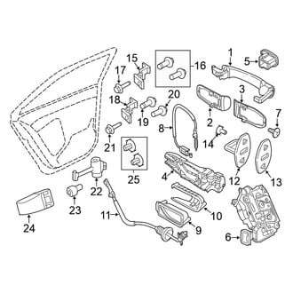 Volkswagen OE - Rear Door - Lock & Hardware (Sedan)