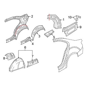 Volkswagen OE - Quarter Panel - Inner Structure (GLI / S / SE / SEL / TDI / TDI Premium Sedan)