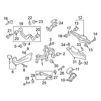 Volkswagen OE - Rear Suspension - Suspension Components (With Multilink Suspension), (Sedan)