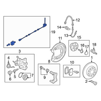 Volkswagen OE - Rear Right ABS Wheel Speed Sensor Wiring Harness