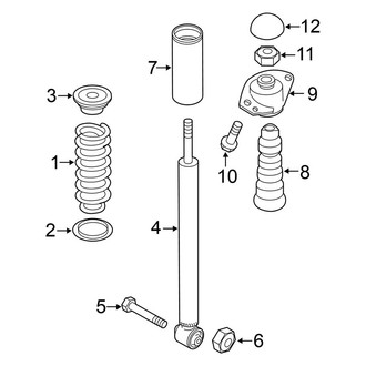 Volkswagen OE - Rear Suspension - Shocks & Components (W/O Mutilink Suspension), (Sedan)