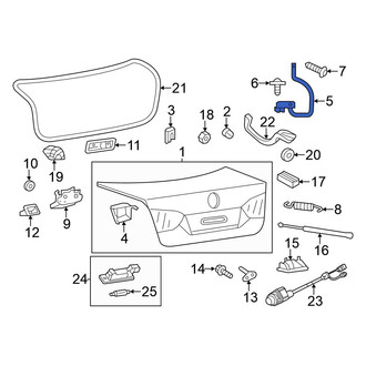 Volkswagen OE - Rear Left Deck Lid Hinge