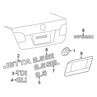 Volkswagen OE - Trunk Lid - Exterior Trim