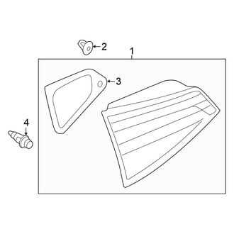 Volkswagen OE - Rear Lamps - Tail Lamps (Inner, With LED), (Sedan)