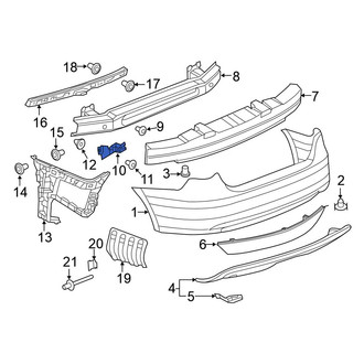 Volkswagen OE - Rear Left Bumper Cover Support Rail