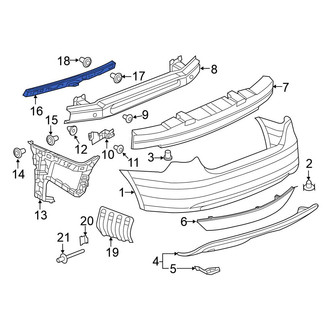 Volkswagen OE - Rear Center Bumper Cover Support Rail