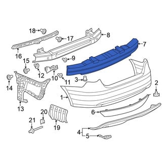 Volkswagen OE - Rear Bumper Impact Absorber