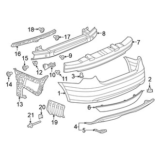 Volkswagen OE - Rear Bumper - Bumper & Components