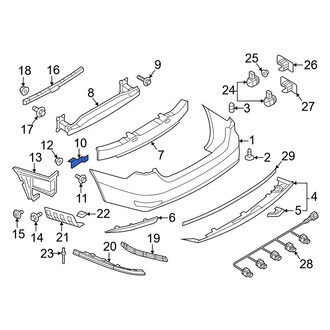 Volkswagen OE - Rear Left Bumper Cover Support Rail