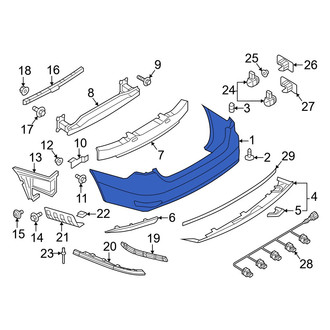 Volkswagen OE - Rear Bumper Cover
