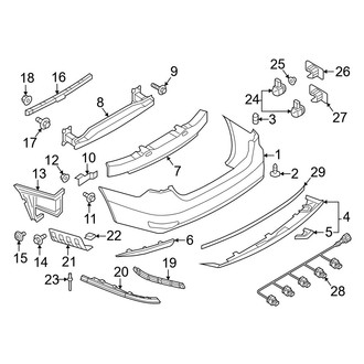 Volkswagen OE - Rear Bumper - Bumper & Components