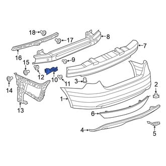 Volkswagen OE - Rear Left Bumper Cover Support Rail
