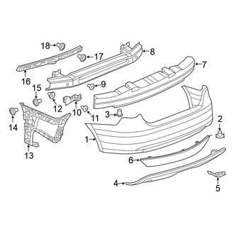 Volkswagen OE - Rear Bumper - Bumper & Components (GLI)