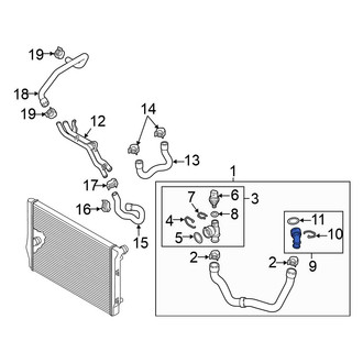 Volkswagen OE - Radiator Coolant Hose Adapter