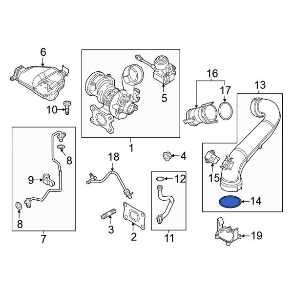 Volkswagen OE WHT003247 Turbocharger Intercooler Seal