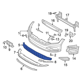 Volkswagen OE - Front Upper Grille