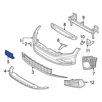 Volkswagen OE - Front License Plate Bracket