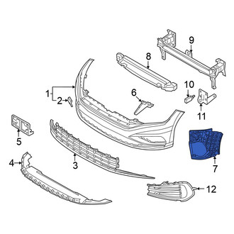 Volkswagen OE - Front Left Bumper Cover Support Rail