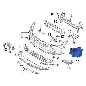 Volkswagen OE - Front Left Bumper Cover Support Rail
