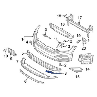 Volkswagen OE - Front Left Bumper Trim