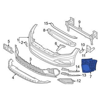 Volkswagen OE - Front Left Bumper Cover Support Rail