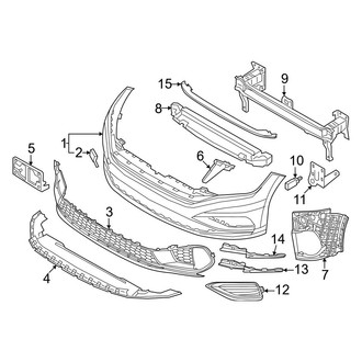 Volkswagen OE - Front Bumper & Grille - Bumper & Components (GLI Autobahn)
