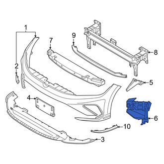 Volkswagen OE - Front Right Bumper Cover Support Rail
