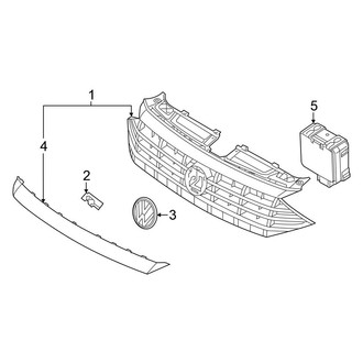 Volkswagen OE - Front Bumper & Grille - Grille & Components (GLI Autobahn)