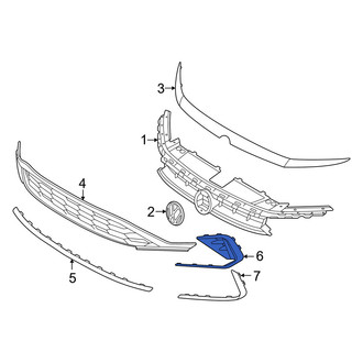 Volkswagen OE - Front Left Grille