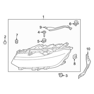 Volkswagen OE - Front Lamps - Headlamp Components