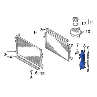 Volkswagen OE - Front Radiator Support Air Deflector