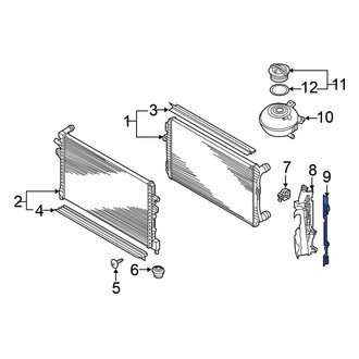 Volkswagen OE - Left Radiator Support Air Deflector Seal