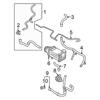 Volkswagen OE - Cooling - Hoses & Lines (Right Side), (S / SE / SEL / Sport)