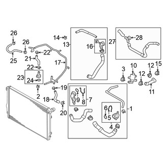 Volkswagen OE - Cooling - Hoses & Lines (Left Side), (GLI Autobahn)