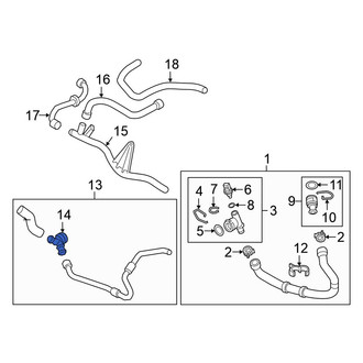 Volkswagen OE - Radiator Coolant Hose Adapter
