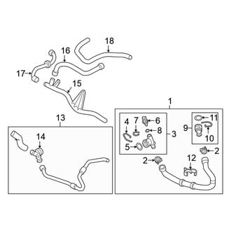 Volkswagen OE - Cooling - Hoses & Lines (Right Side), (GLI 35th Anniversary Edition / GLI Autobahn / GLI S Standard Tr)