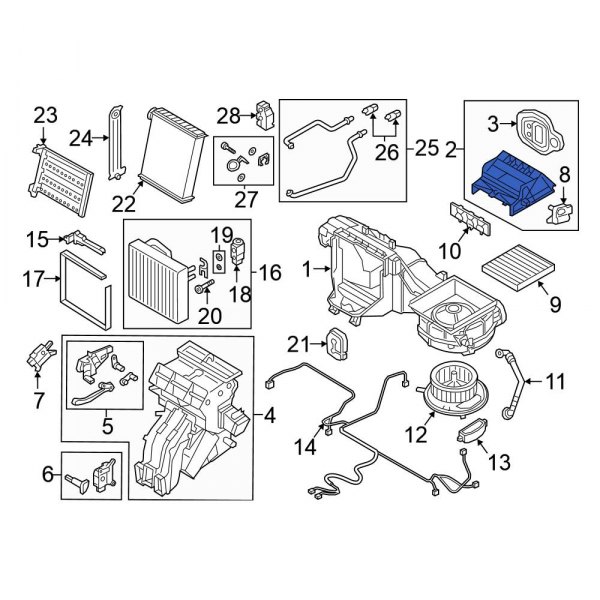 Volkswagen OE 5Q1820353L Front Center Cabin Air Intake Duct