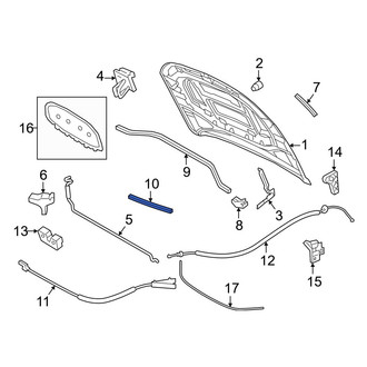 Volkswagen OE - Front Right Hood Seal
